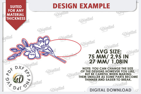 Wedding Place Card Laser Cut. Personalized Name Card SVG SVG Evgenyia Guschina 