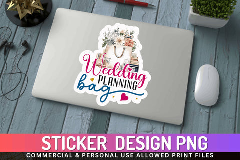 Wedding planning bag Sticker Design Sublimation Regulrcrative 