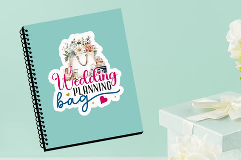 Wedding planning bag Sticker Design Sublimation Regulrcrative 