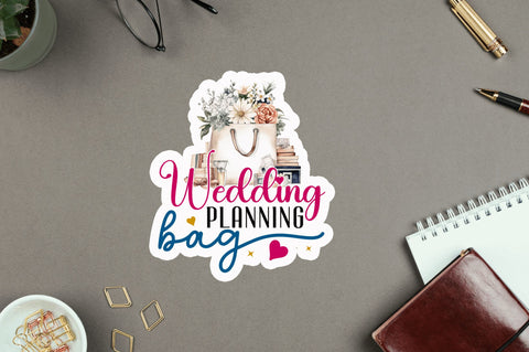 Wedding planning bag Sticker Design Sublimation Regulrcrative 