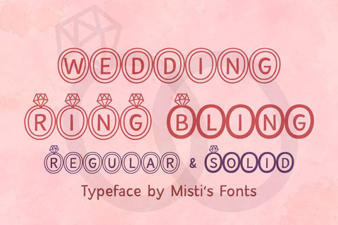 Wedding Ring Bling Font Misti's Fonts 