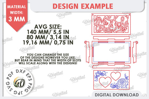 Wedding Ring Box Laser Cut. 3D Wooden Ring Box SVG SVG Evgenyia Guschina 