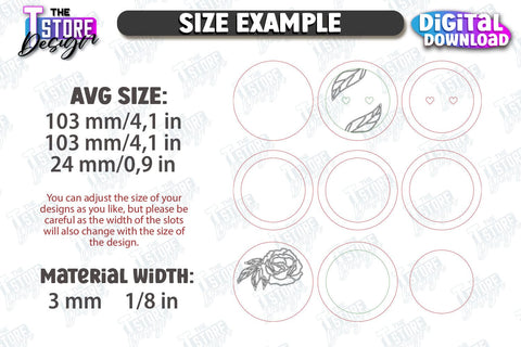 Wedding Ring Box Laser Cut Design, Wedding Decor SVG The T Store Design 