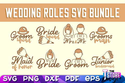 Wedding Roles SVG | Wedding Roles SVG Design | Funny Design SVG v.1 SVG The T Store Design 