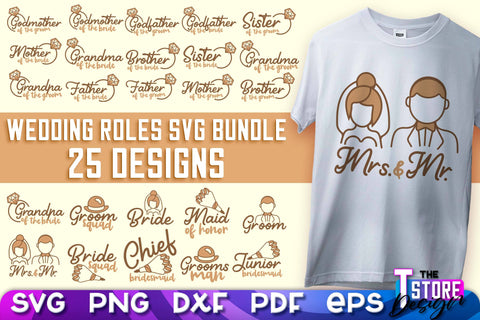 Wedding Roles SVG | Wedding Roles SVG Design | Funny Design SVG v.1 SVG The T Store Design 