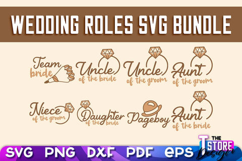 Wedding Roles SVG | Wedding Roles SVG Design | Funny Design SVG v.2 SVG The T Store Design 