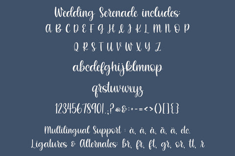 Wedding Serenade, Elegant Handwritten Font for Cricut, Cursive Handwriting Font Designing Digitals 