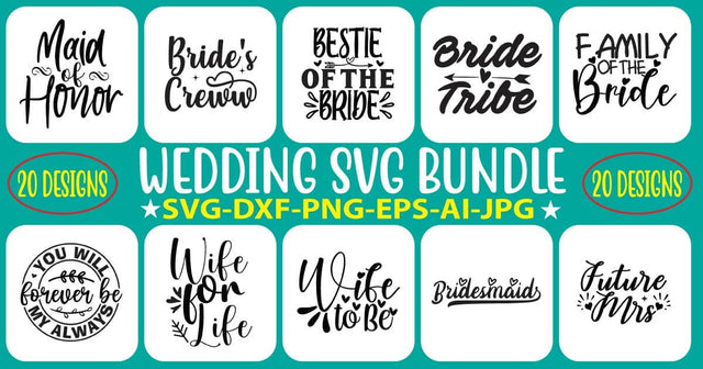 Wedding SVG Bundle SVG Syaman 