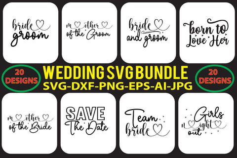 WEDDING-SVG-BUNDLE SVG Syaman 