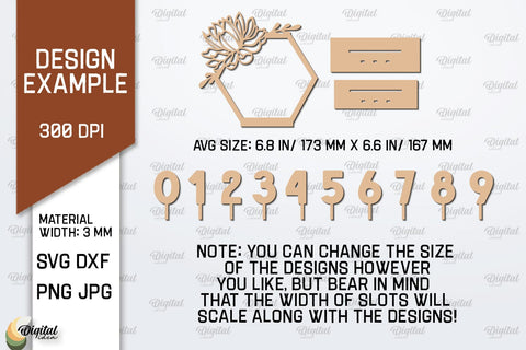 Wedding Table Numbers Laser Cut Bundle. Wedding Decor SVG SVG Evgenyia Guschina 