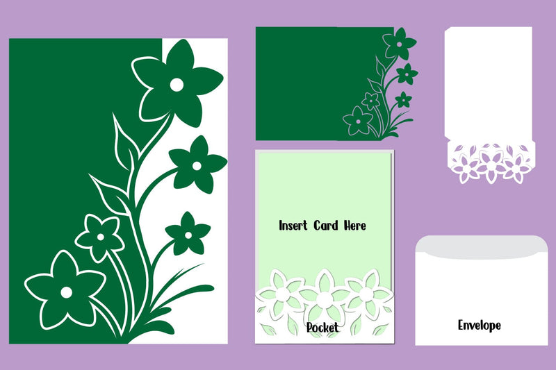 Wedding Trifold Pocket Invitation, Birthday SVG zafrans studio 