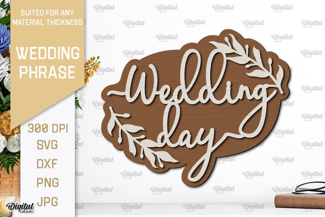 Wedding Wall Decor Laser Cut. Wedding Phrase SVG SVG Evgenyia Guschina 