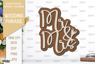Wedding Wall Decor Laser Cut. Wedding Phrase SVG SVG Evgenyia Guschina 