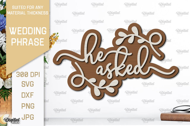 Wedding Wall Decor Laser Cut. Wedding Phrase SVG SVG Evgenyia Guschina 