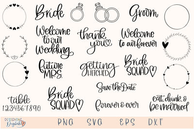 Wedding Welcome Sign SVG Bundle, Rustic Bridal Wreath SVG Files for Cricut, Bachelorette Party PNG for Tshirts, Sublimation, Decor SVG Designing Digitals 