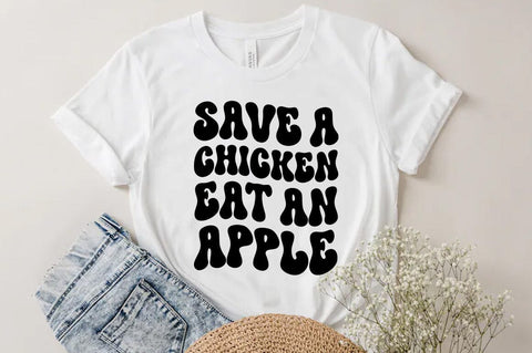 Weed Cannabis Marijuana Quote SVG Design, Weed T-shirt, Save a chicken eat an apple SVG FiveStarCrafting 