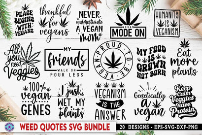 Weed Cannabis Marijuana Quotes SVG Bundle, Weed T-shirt Set SVG FiveStarCrafting 