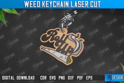 Weed Keychain Bundle | Weed Leaf Keyring | Cannabis Leaf | Herb Nerd | CNC File SVG Fly Design 