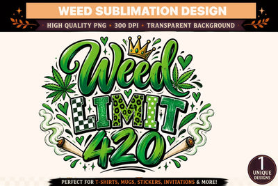 Weed Limit 420 PNG, Green Cannabis Sublimation Design, Leopard Print Checkerboard 420 Shirt Graphic Sublimation BlackCatsMedia 