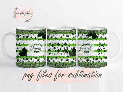 Weed Marijuana Mug Wrap Design, Instant Digital Design Download Mug Wrap Design, Mug Design PNG Sublimation PrintingLife 