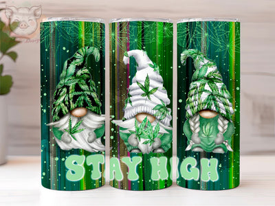 Weed Stay High Gnomes 20oz Tumbler Png, Sublimation Design, Funny Weed Marijuana Tumbler Png, Digital Download PNG Sublimation Lara' s Designs 
