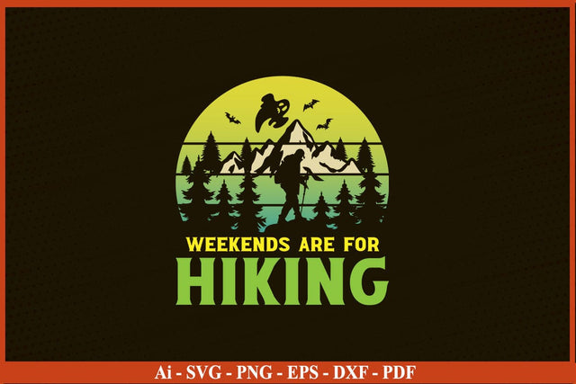 WEEKENDS ARE FOR HIKING Camping SVG PNG Craft Cut File SVG SVG Print File 