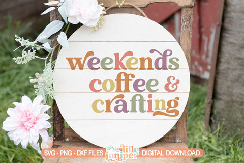 Weekends Coffee & Crafting SVG, Crafter Shirt SVG SVG LilleJuniper 