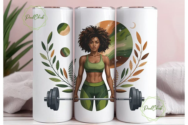 Weights & Wellness 20oz Tumbler Design Sublimation PixelChick 