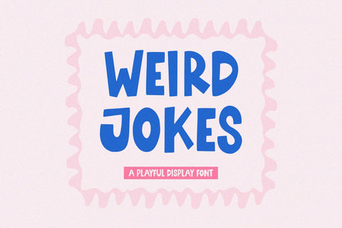 Weird Jokes - Playful Display Font Font Timur type 
