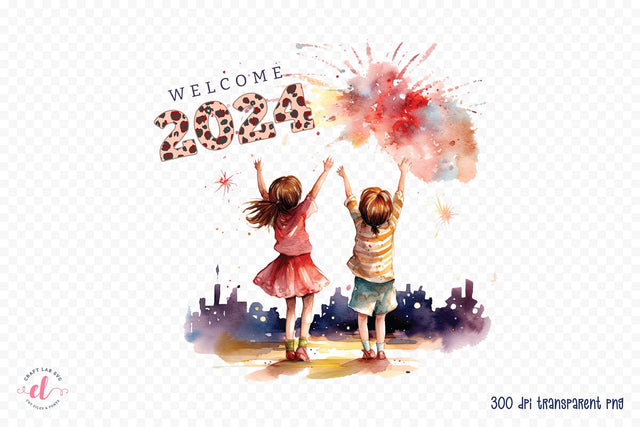 Welcome 2024 | New Year PNG Sublimation SVG CraftLabSVG 