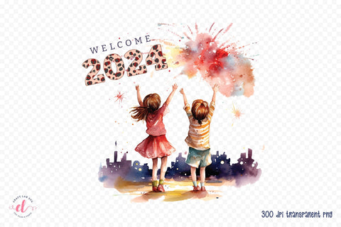 Welcome 2024 | New Year PNG Sublimation SVG CraftLabSVG 