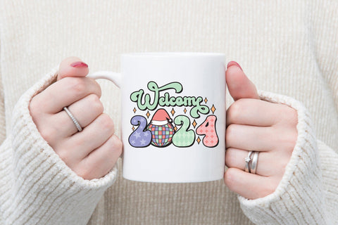 Welcome 2024, Retro New Year Sublimation Sublimation CraftLabSVG 