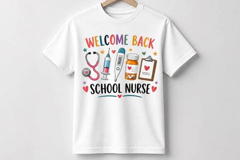 Welcome Back School Nurse PNG | Cute Nurse Sublimation Design SVG BillahCrafts 