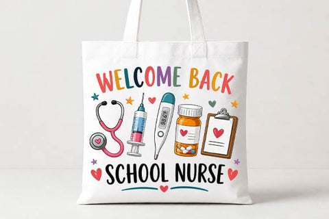Welcome Back School Nurse PNG | Cute Nurse Sublimation Design SVG BillahCrafts 