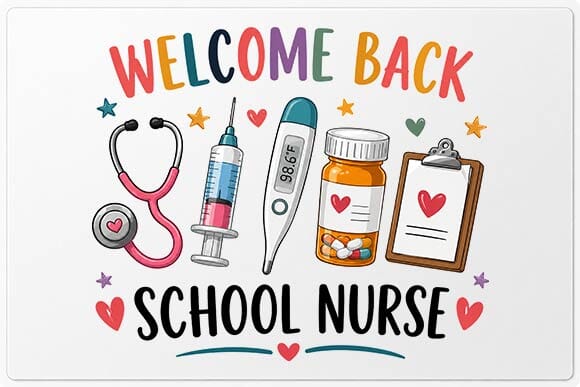Welcome Back School Nurse PNG | Cute Nurse Sublimation Design SVG BillahCrafts 