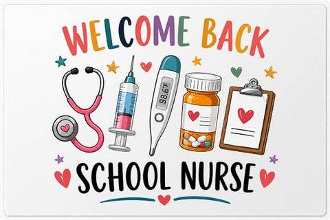 Welcome Back School Nurse PNG | Cute Nurse Sublimation Design SVG BillahCrafts 