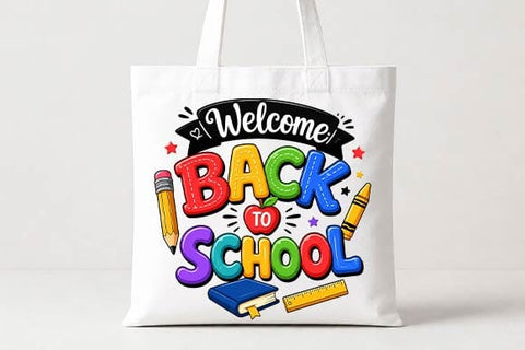 Welcome Back to School PNG | Colorful School Sublimation Design SVG BillahCrafts 