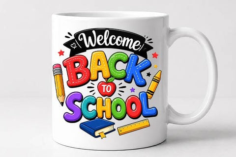 Welcome Back to School PNG | Colorful School Sublimation Design SVG BillahCrafts 