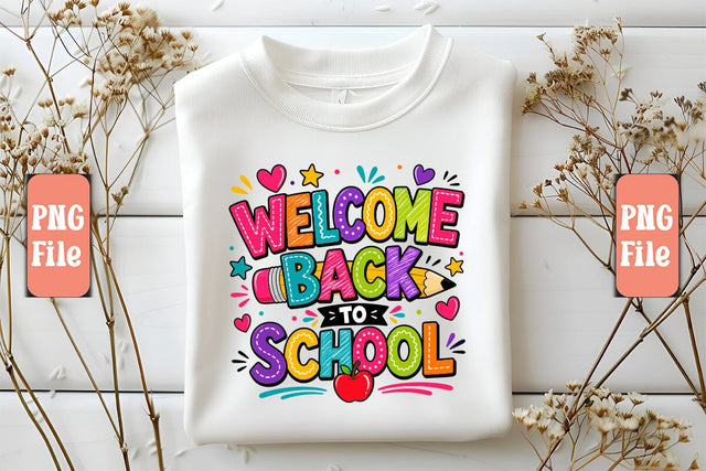 Welcome Back to School PNG Design Sublimation Craftlabsvg24 