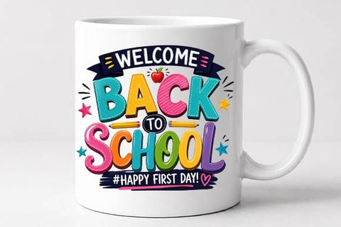 Welcome Back to School PNG | Happy First Day Sublimation Design SVG BillahCrafts 