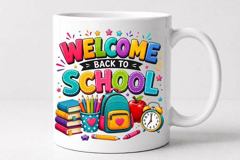 Welcome Back to School PNG | School Supplies Sublimation Design SVG BillahCrafts 