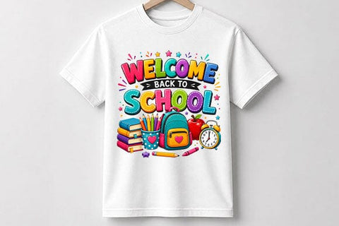 Welcome Back to School PNG | School Supplies Sublimation Design SVG BillahCrafts 