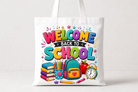 Welcome Back to School PNG | School Supplies Sublimation Design SVG BillahCrafts 