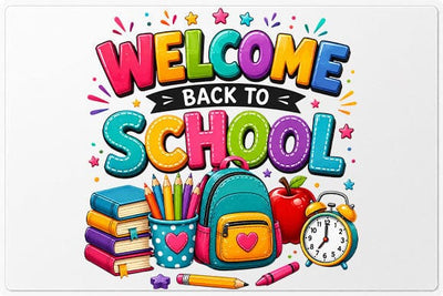 Welcome Back to School PNG | School Supplies Sublimation Design SVG BillahCrafts 