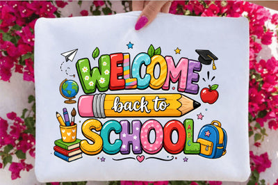 Welcome Back to School Sublimation PNG Sublimation SVGArt 