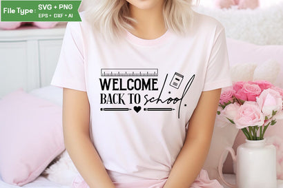 Welcome Back To School SVG Cut File, Teacher SVG Design, SVGs,Quotes and Sayings,Food & Drink,On Sale, Print & Cut SVG DesignPlante 503 