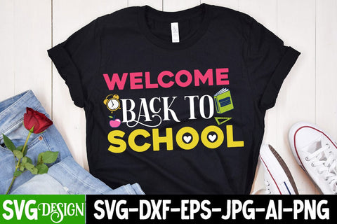 Welcome Back to School SVG Cut File, Welcome Back to School SVG Design , 100 Days of School SVG Cut File,100 Days of School Sublimation Design PNG, 100 Days of School SVG Quotes , 100 Days of School SVG Bundle SVG BlackCatsMedia 