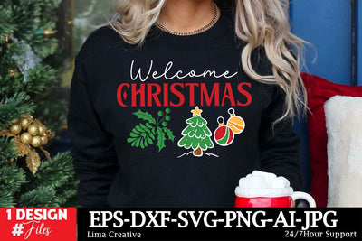Welcome Christmas Christmas SVG Cut File, Christmas Sublimation PNG, Christmas T-shirt Design , Christmas SVG Quotes SVG Insomnia Std 