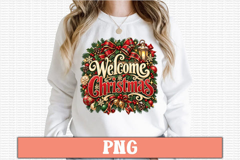 Welcome Christmas PNG Sublimation Craftlabsvg24 