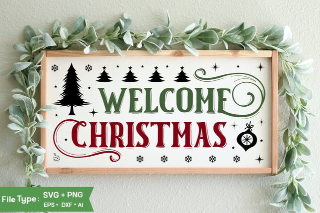 Welcome Christmas Sign SVG Design, Christian Round Ornaments, Nativity Christmas SVG Design, Christmas SVG Design, Christmas SVG Design SVG DesignPlante 503 